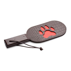 Puppy Paw Leather Paddle Black by XR Brands
