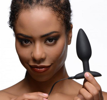 Bum Shock E-Stim Silicone Anal Plug Black by XR Brands