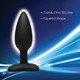Bum Shock E-Stim Silicone Anal Plug Black by XR Brands - Product SKU CNVXR -AG260