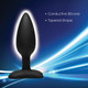 Bum Shock E-Stim Silicone Anal Plug Black by XR Brands - view 2