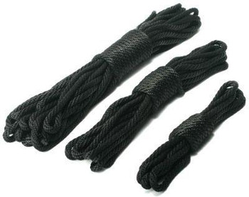 Premium Black Nylon Bondage Rope 50 Feet Adult Toy