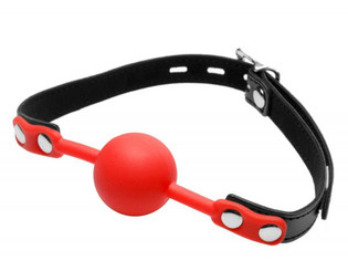 Silicone Comfort Ball Gag Red