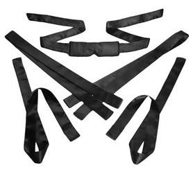 Bordeaux 5 Piece Satin Bondage Set - Black by XR Brands
