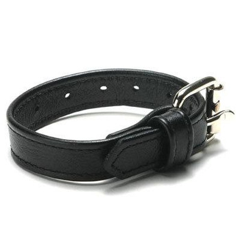 Buckle Leather C*ck Ring Black by XR Brands