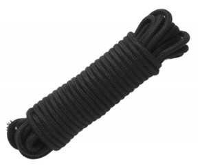 32 Foot Cotton Bondage Rope - Black Sex Toys