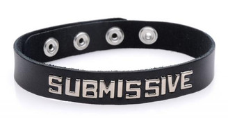 Leather ID Collars Submissive by XR Brands