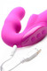 XR Brands Evoke Super Charged Pink Vibrating Strapless Silicone Dildo - Product SKU XRAF624PNK