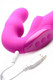Evoke Super Charged Pink Vibrating Strapless Silicone Dildo by XR Brands - view 3