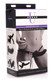Power Pegger Silicone Vibrating Double Pleasure Dildo With Harness Black by XR Brands - Product SKU XRAF475