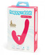 Happy Rabbit Rechargeable Pink Vibrating Strapless Strap On by LoveHoney - Product SKU LH74311