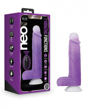 Neo Elite Encore 8 Vibrating Dildo Purple  inches Best Sex Toys
