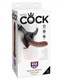 King Cock Strap On Harness 8 inches Dildo Brown by Pipedream - Product SKU PD562329
