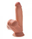King Penis Plus 7 In Triple Density Penis W/ Swinging Balls Tan by Pipedream Products - view 4