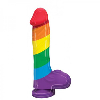 Rainbow Pumped Realistic Dildo 9.4 inches Adult Toy