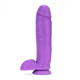 Neo Elite 10in Dual Density Cock W/ Balls Neon Purple Best Sex Toy