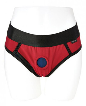Sportsheets Em Ex Contour Harness 3X Red Blue by Sportsheets international