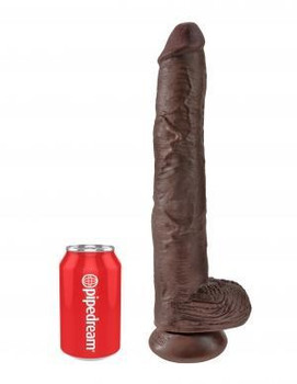 King Cock 14 inches Cock - Brown Sex Toys