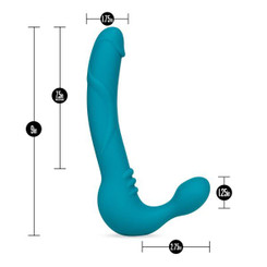 Temptasia Luna Strapless Silicone Dildo Teal by Blush Novelties