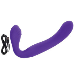 The Rechargeable Silicone Love Rider Strapless Strap-on - Purple Sex Toy For Sale