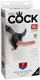 King Cock Strap On Harness with 7 inches Beige Dildo by Pipedream - Product SKU PD562221