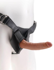 King Cock Strap On Harness with 7 inches Cock Tan Adult Sex Toys