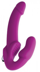 Strap U Vibrating Strapless Silicone Strap-On Dildo Pink by XR Brands