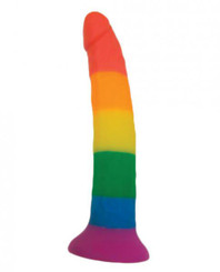 Rainbow Power Drive 7 inches Strap On Dildo With Harness Silicone Sex Toy