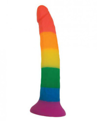 Rainbow Power Drive 7 inches Strap On Dildo With Harness Silicone by Hott Products