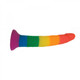 Rainbow Power Drive 7 inches Strap On Dildo With Harness Silicone by Hott Products - view 3