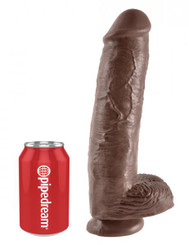 King Cock 11 inches Cock - Brown Adult Sex Toys
