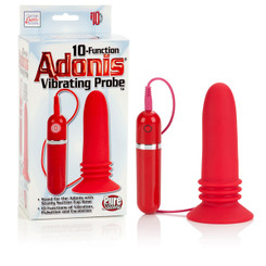 10-Function Vibrating Anal Probe - Red - Anal Toys