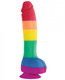 Colours Pride 8 inch Rainbow Dildo by NS Novelties - view 2