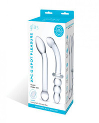 Glas 2pc G-spot Pleasure Glass Dildo Set by Electric / Hustler Lingerie