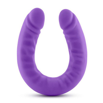 Ruse 18 inches Silicone Slim Double Dong Purple Best Adult Toys