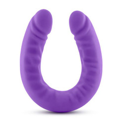 Ruse 18 inches Silicone Slim Double Dong Purple by Blush Novelties
