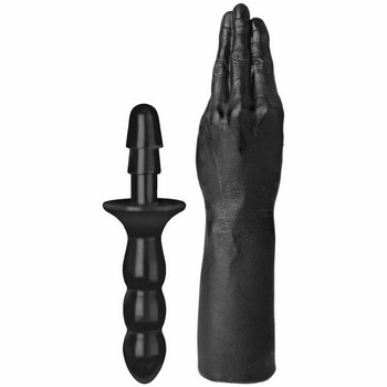 Vac-U-Lock The Hand with Handle Black Adult Sex Toys