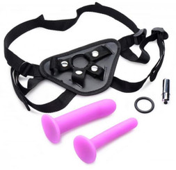 Double-G Deluxe Vibrating Strap On Kit Adult Sex Toy