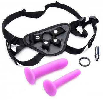 Double-G Deluxe Vibrating Strap On Kit by XR Brands