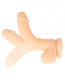 Addiction David 8 inches Bendable Beige Silicone Dong by BMS Enterprises - Product SKU BMS85621