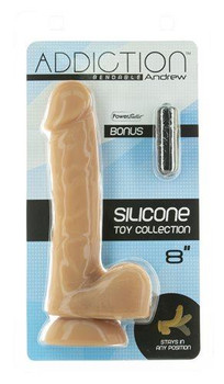 Addiction Bendable Andrew 8 Dong Caramel  inches Adult Sex Toys