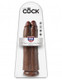 King Cock 11 inches Two Cocks One Hole - Brown by Pipedream - Product SKU PD555229