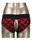 Scandal Crotchless Pegging Panty Set Red S/M by Cal Exotics - view 3