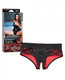 Scandal Crotchless Pegging Panty Set Red S/M by Cal Exotics - view 4