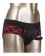 Scandal Crotchless Pegging Panty Set Red L/XL by Cal Exotics