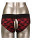 Cal Exotics Scandal Crotchless Pegging Panty Set Red L/XL - Product SKU SE271257