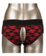 Scandal Crotchless Pegging Panty Set Red L/XL by Cal Exotics - view 3