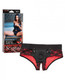 Scandal Crotchless Pegging Panty Set Red L/XL by Cal Exotics - view 4