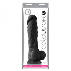 Coloursoft 8in Soft Dildo Black by NS Novelties