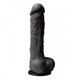 Colours Pleasures 8 inches Silicone Dildo - Black by NS Novelties