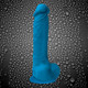 NS Novelties Colours Pleasures 8 inches Silicone Dildo - Blue - Product SKU NSN040527
